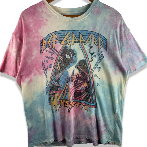 [BUNJANG] Def Leppard Rock Band Tie-Dye T-Shirt / 데프 레퍼드 락밴드 타이다이 티셔츠4634