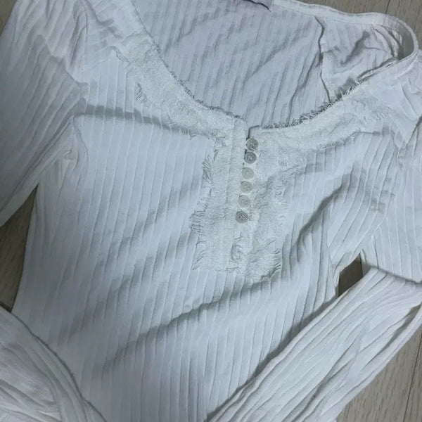 [BUNJANG] Toomuchtax White Long Sleeve T-Shirt / toomuchtax 투머치택스 티셔츠