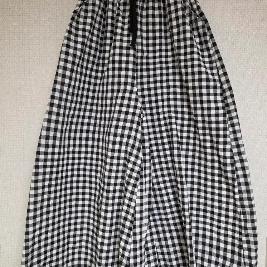 [BUNJANG] Modern Check Wide-Leg Pants / 모던한 체크 와이드 팬츠