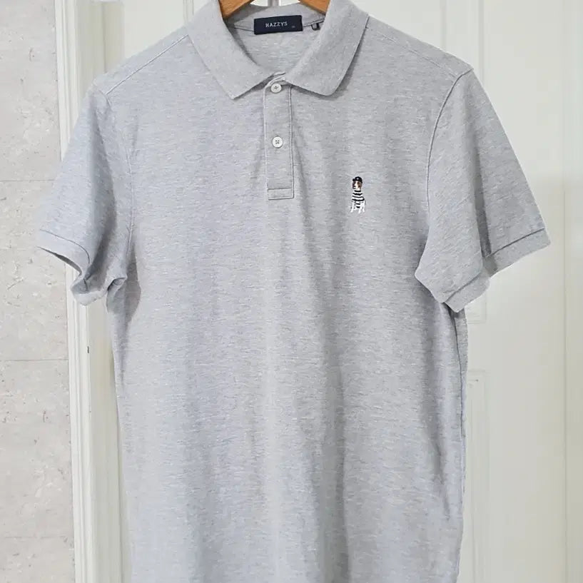 [BUNJANG] Hazzys Puppy Half-Sleeve Polo Shirt Grey 95 / 헤지스 퍼피 반팔 카라티 그레이 95