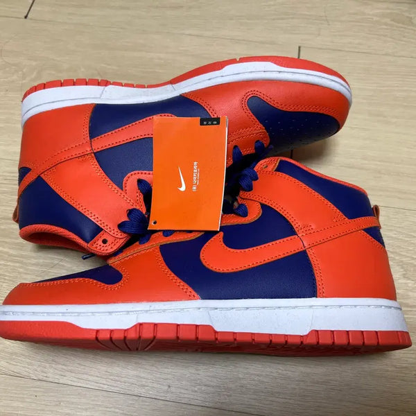 [BUNJANG] Nike Dunk High Retro Orange and Deep Royal Shoes / 미착용 새상품 나이키 덩크 하이 레트로 오렌지 앤 딥 로얄