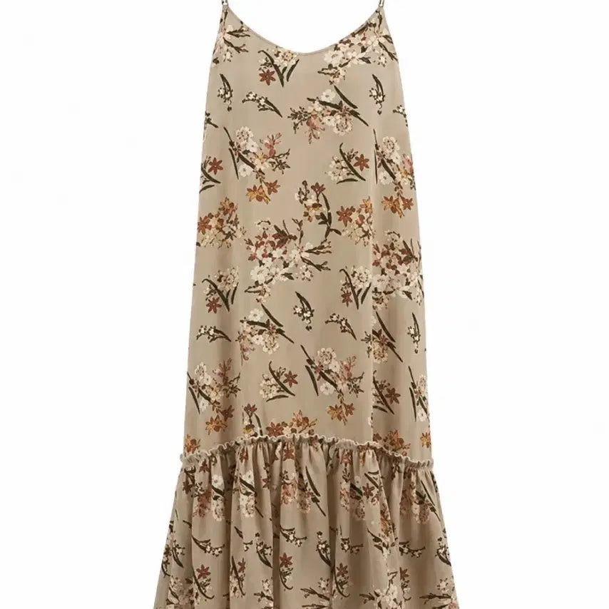[BUNJANG] Flower Bustier Chiffon Dress / 플라워 뷔스티에 쉬폰원피스 55-66