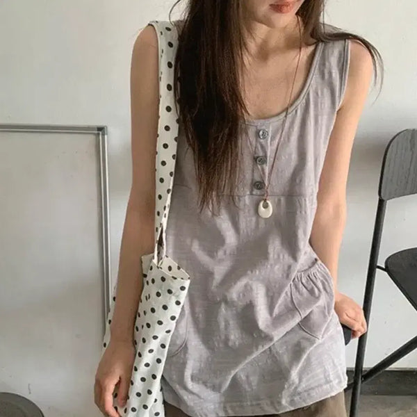 [BUNJANG] Vintage Layered Tank Top / 빈티지 레이어드 나시