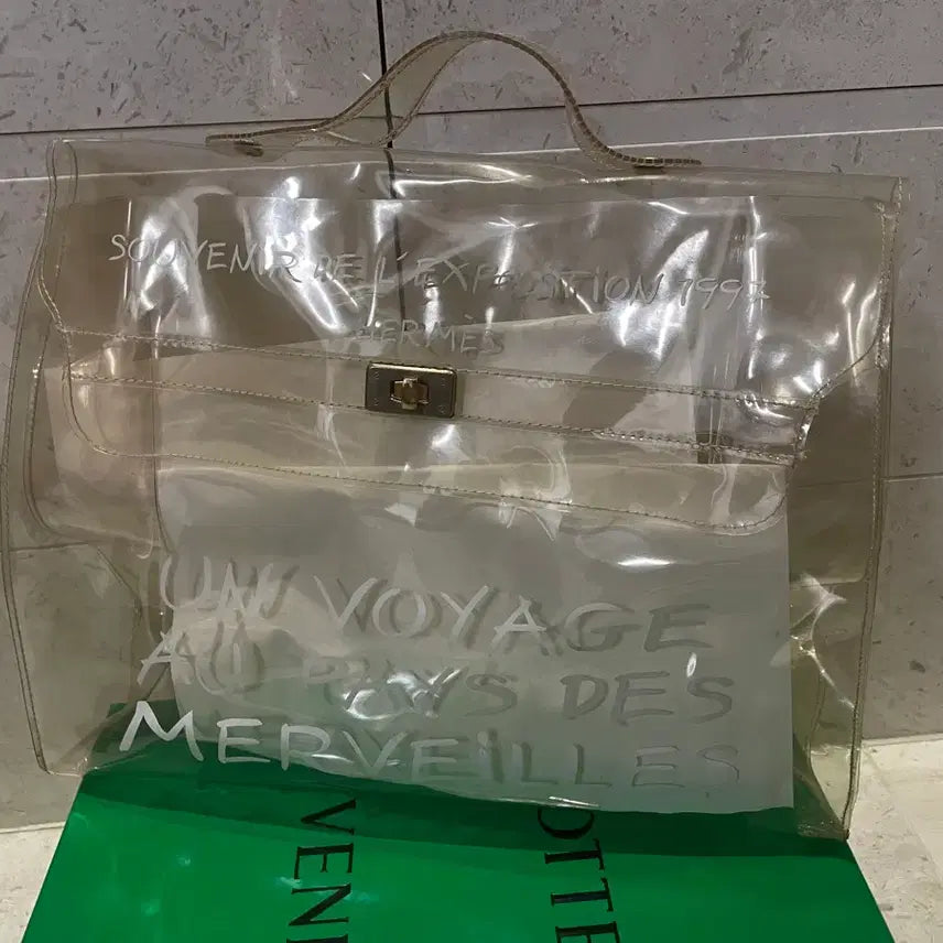 [BUNJANG] Hermès Kelly Transparent PVC Beach Bag / 에르메스 pvc 투명 켈리 가방 비치백 켈리백