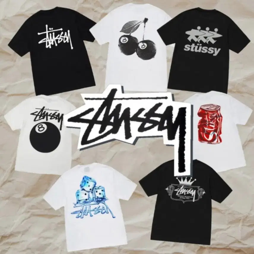 [BUNJANG] Stussy Popular Short-Sleeve T-Shirts Collection / 무료배송)스투시 인기 반팔 티셔츠 10종 모음!! 무료배송 이벤트 진행
