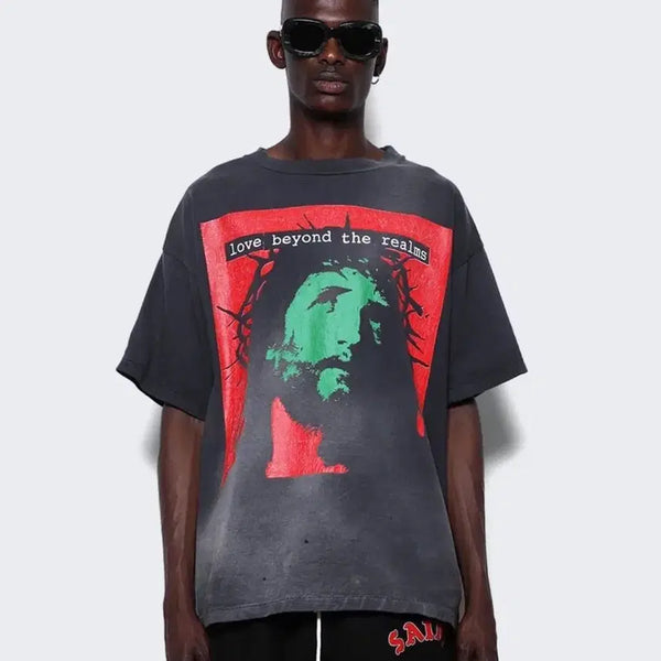 [BUNJANG] Saint Michael x Kosuke Kawamura Love Beyond T-Shirt / 세인트미카엘 x 코스케카와무라 러브 비욘드 티셔츠