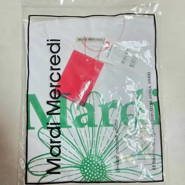 [BUNJANG] Mardi Mercredi Short Sleeve T-Shirt White / 새상품) 마르디 메크르디 반팔티 화이트