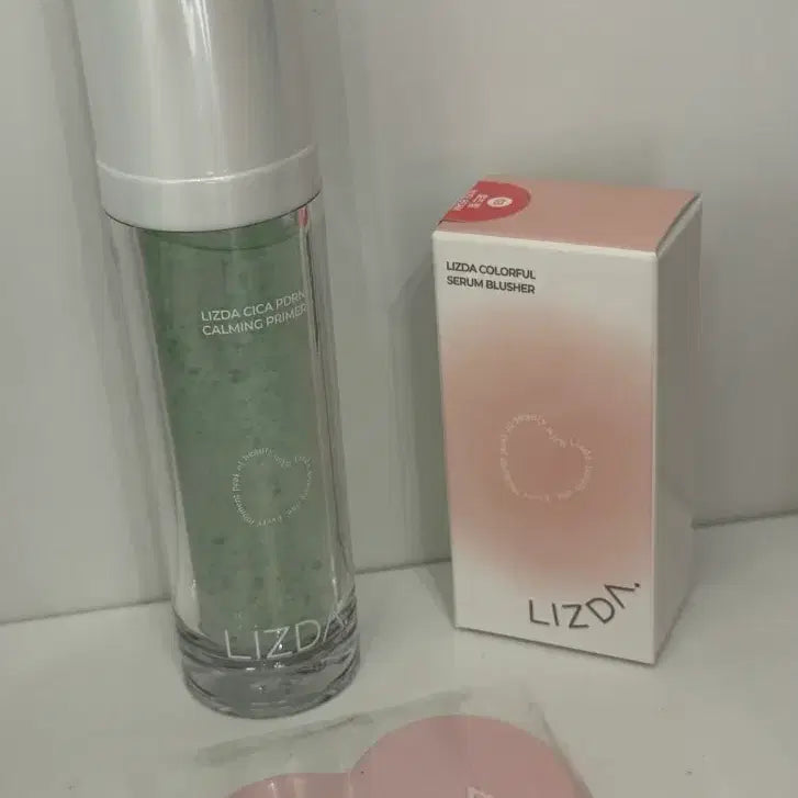 [BUNJANG] LIZDA Cica PDRN Calming Primer + Serum Blusher 8g Rose Jam / (미개봉) 리즈다 시카 PDRN 카밍 프라이머 + 세럼 블러셔 8g 로즈잼 새상품 + 하트 미니 거울