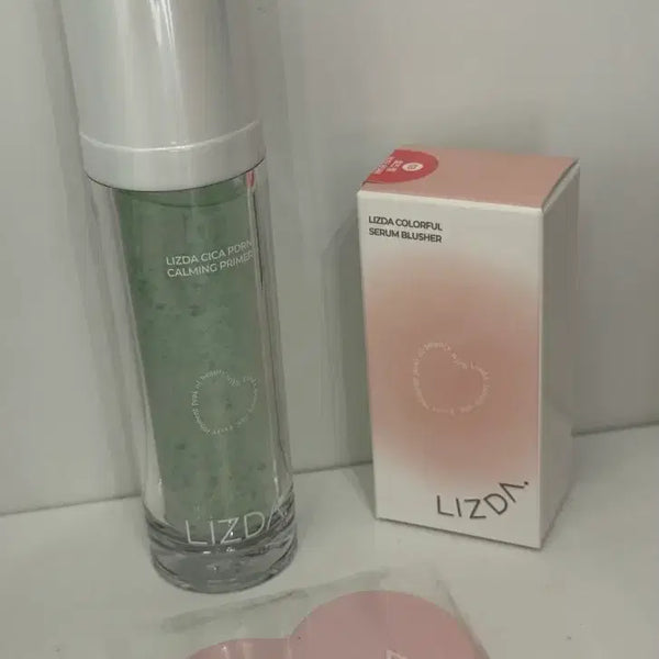 [BUNJANG] LIZDA Cica PDRN Calming Primer + Serum Blusher 8g Rose Jam / (미개봉) 리즈다 시카 PDRN 카밍 프라이머 + 세럼 블러셔 8g 로즈잼 새상품 + 하트 미니 거울