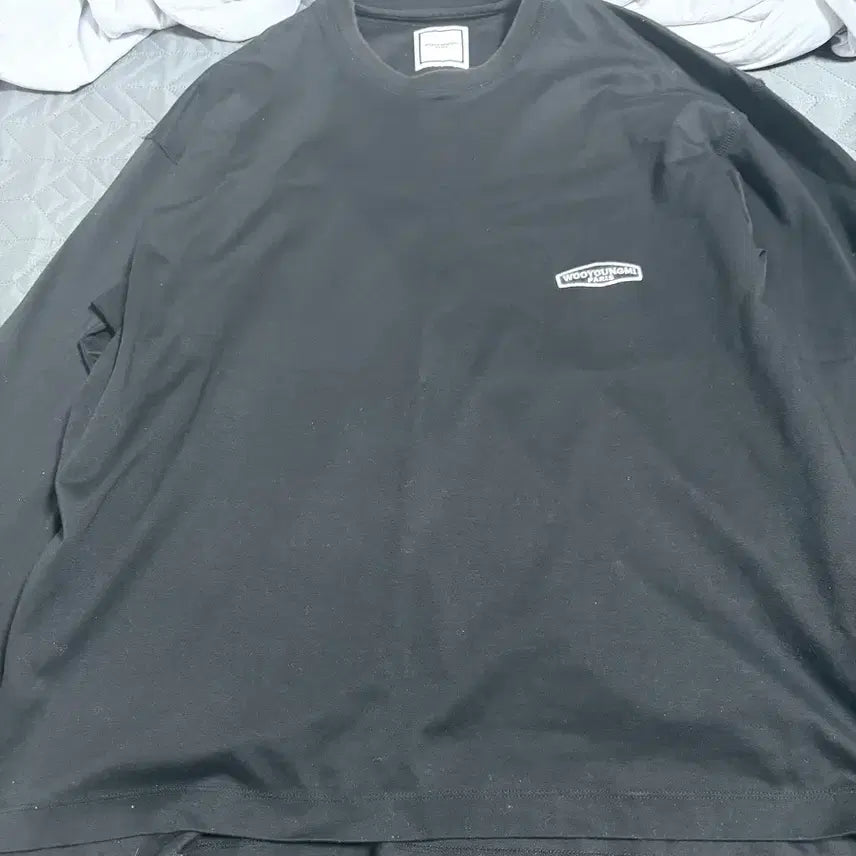 [BUNJANG] Wooyoungmi Cotton Back Logo Long Sleeve T-Shirt Black / 우영미 코튼 백로고 롱슬리브 티셔츠 블랙 - 21FW