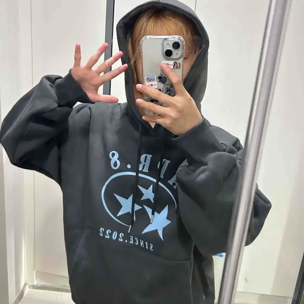 [BUNJANG] APRIL EIGHT Brushed Hoodie Charcoal / (원가 6.4) 에노시 에이프릴에잇 기모 후드티 차콜