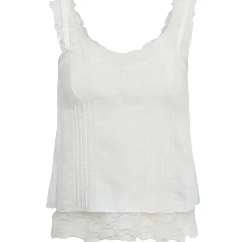 [BUNJANG] Three Times Notes Layered Top Ivory / 쓰리타임즈 노츠 노트 레이어드탑 나시 아이보리 notes layered