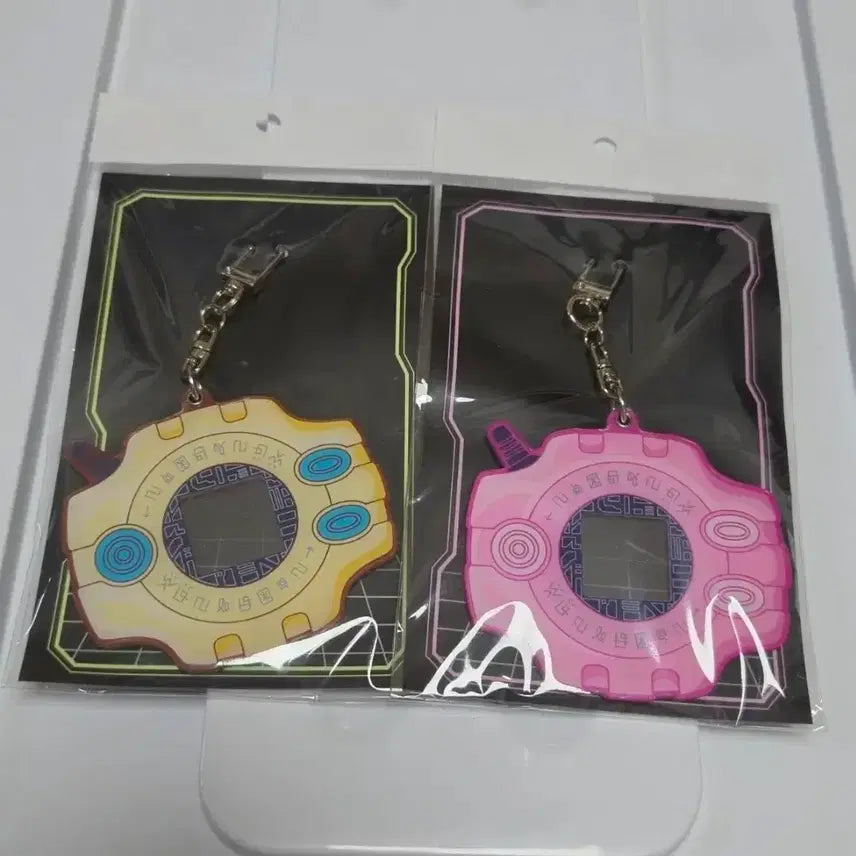 [BUNJANG] Digimon Adventure Digivice Acrylic Keyring Ruki & Nari Bundle Set / 디지몬 어드벤처전 디지바이스 아크릴 키링 리키&나리 일괄
