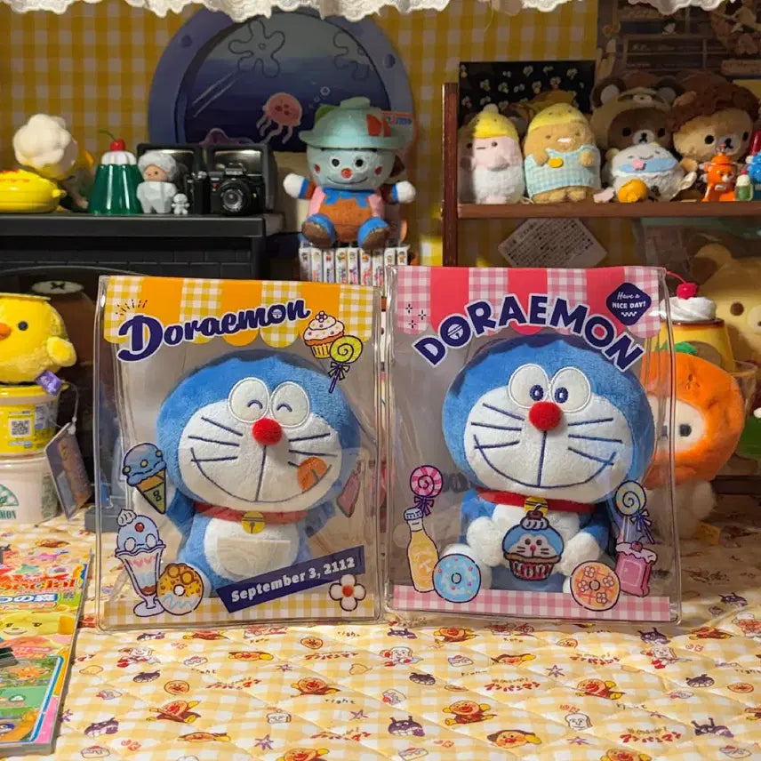 [BUNJANG] Doraemon Package Pouch Sweets Dessert Plush Doll Decoration / [선택옵션] 도라에몽 패키지 파우치 스위츠 디저트 누이구루미 장식인형
