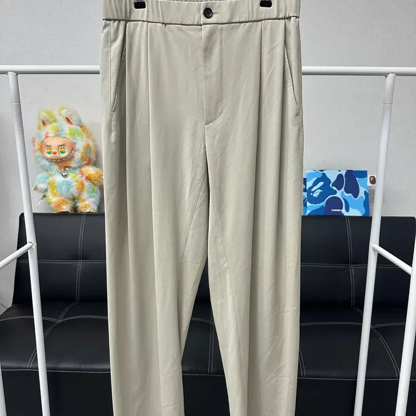 [BUNJANG] Time Homme Beige Wide Slacks Size 30 / (사이즈30)타임옴므-베이지 와이드 슬랙스