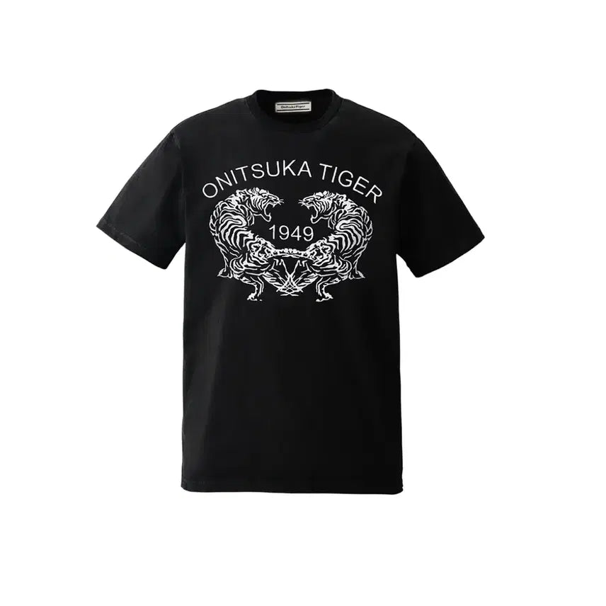 [BUNJANG] Onitsuka Tiger Tiger Graphic Full Embroidery Short Sleeve T-Shirt / 오니츠카타이거 타이거 그래픽 전면 풀자수 반팔 티셔츠
