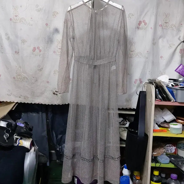 [BUNJANG] Time Sheer Long Dress / 한섬) 타임   시스루   롱  원피스