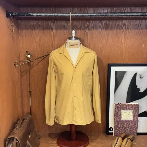 [BUNJANG] Kamoshita Open Collar Shirt Cotton 100% Size S (KR 100) / 카모시타 오픈칼라 셔츠 100