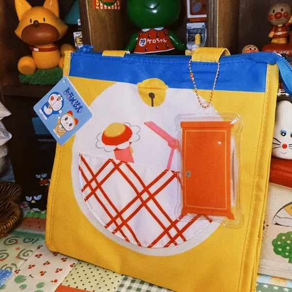 [BUNJANG] Doraemon Dorami Anywhere Door Mini Tote Bag with Cooler Pack / 도라미 어디로든 문! 보냉팩 포함 미니 토트백 도라에몽 파우치