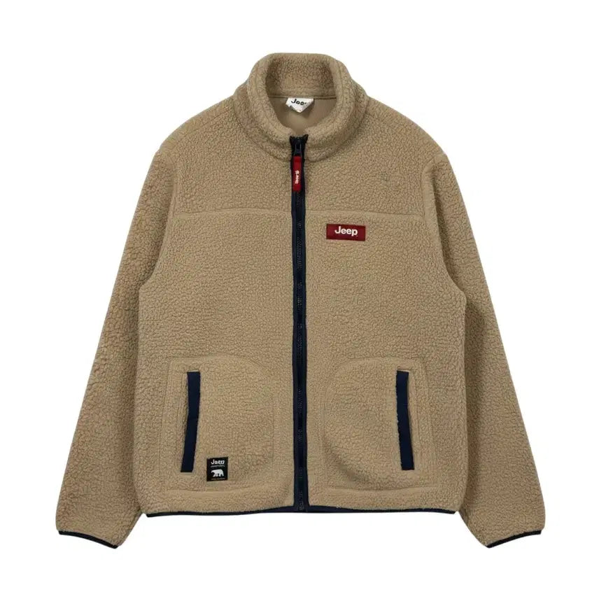 [BUNJANG] JEEP Sherpa Fleece Zip-Up Beige (M) / (M) 지프 셰르파 플리스 집업 베이지