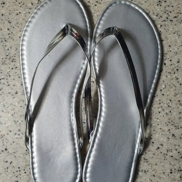 [BUNJANG] Silver Flip-Flops Size 265 (43) / 실버 쪼리 265
