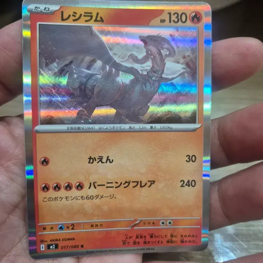 [BUNJANG] Reshiram Holo M2 Pokemon Card / 레시라무 홀로 m2 포켓몬카드