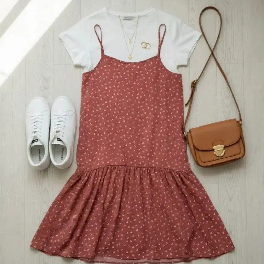 [BUNJANG] Women's Sleeveless Midi Dress / 55~66 새상품 여성 원피스 M 나시 민소매 스커트 치마 여자 새제품