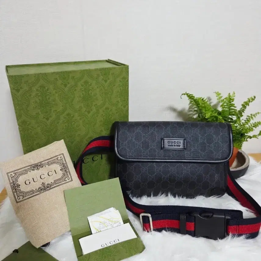 [BUNJANG] Gucci GG Logo Pattern Hip Pack Black / 구찌 GG 로고 패턴 힙색 블랙(새상품급)