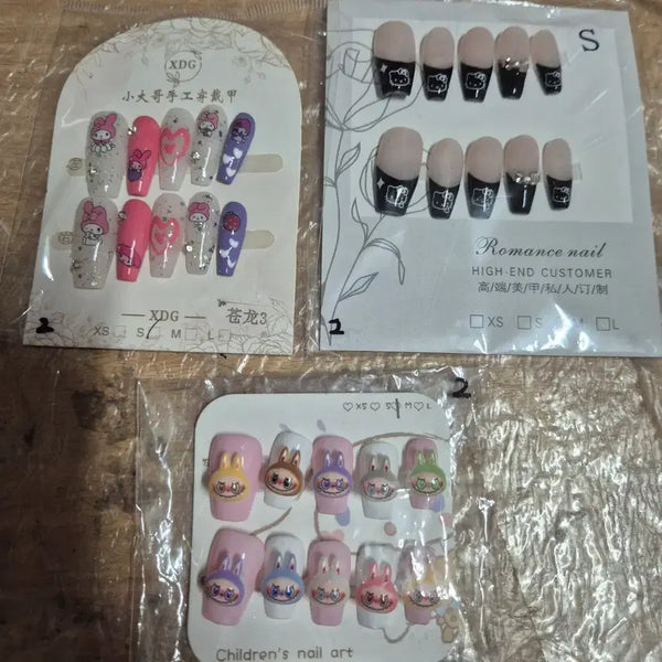 [BUNJANG] Character Nail Tips - Small / 캐릭터 네일팁 스몰