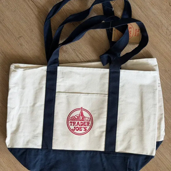 [BUNJANG] Trader Joe's Canvas Tote Bag Large / 트레이더조 캔버스 토트백 라지 리뉴얼버전 택있음