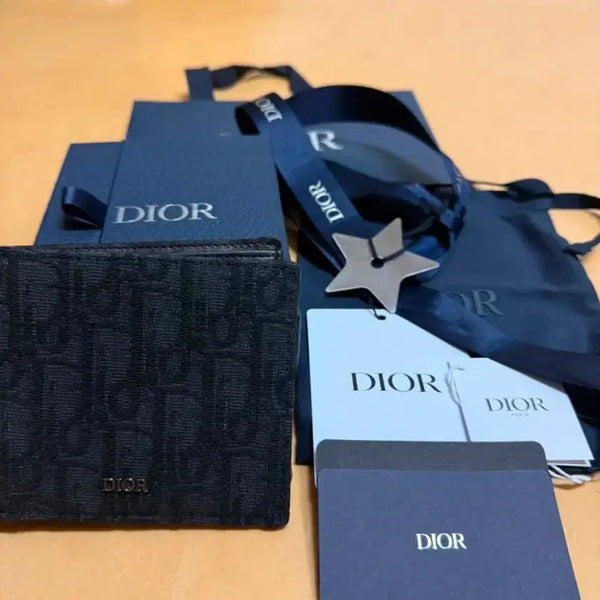 [BUNJANG] Dior Dior Oblique Bi-fold Wallet Black / 디올 오블리크 반지갑 블랙
