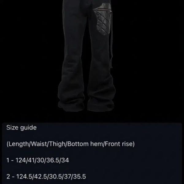 [BUNJANG] Emosstance Club Leather Patch Flare Jeans (V2) / 2]에모스탠스 클럽 레더 패치 플레어진 (V2)