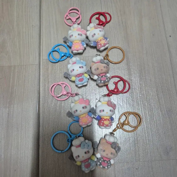 [BUNJANG] Hello Kitty Flocking Keyring / 키티 후로킹 키링