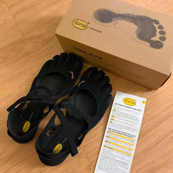 [BUNJANG] Vibram FiveFingers Black Sandals / 비브람 파이브핑거스 블랙 샌들