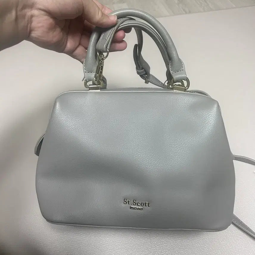 [BUNJANG] St. Scott Grey Leather Shoulder Bag / St. Scott 숄더백 회색 세인트스코트 가방