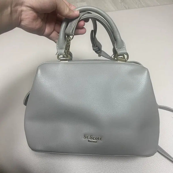 [BUNJANG] St. Scott Grey Leather Shoulder Bag / St. Scott 숄더백 회색 세인트스코트 가방