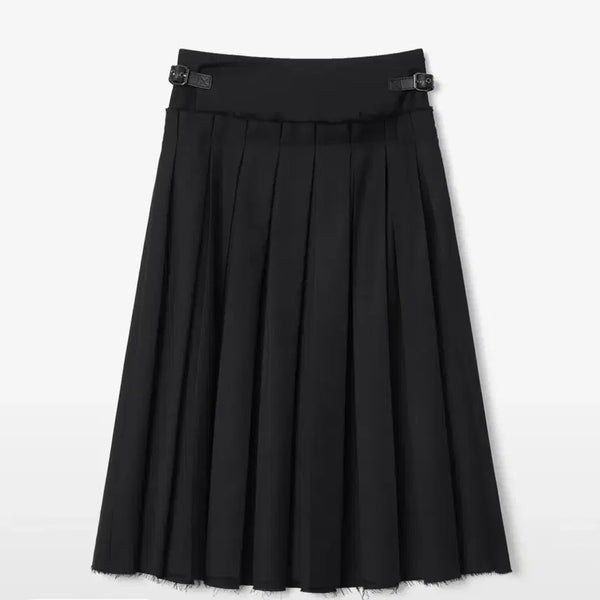[BUNJANG] Miloumon Buckle Pleated Skirt / 밀로우먼 버클 플리츠 스커트