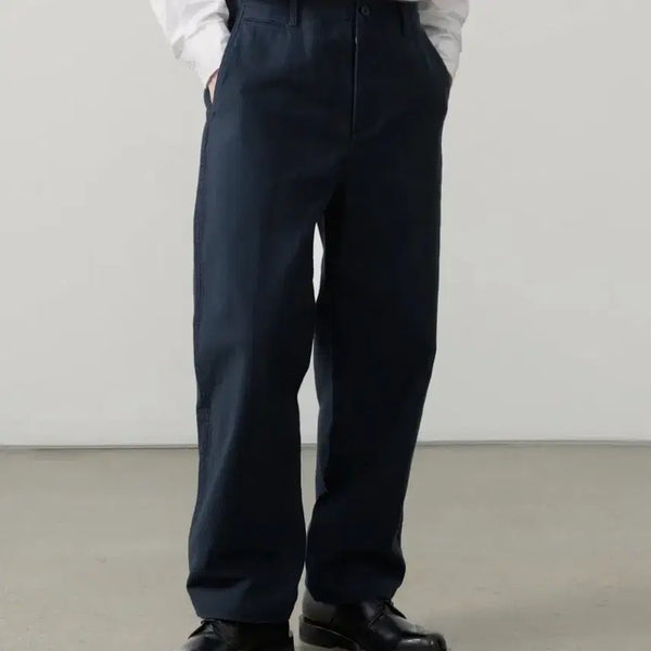 [BUNJANG] Officer Pants Navy Satin / <새것> [34] 백 사틴 오피서 팬츠 [네이비]
