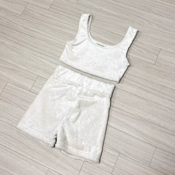 [BUNJANG] 3Times Fur Sleeve Shorts Set-up / (셋업) 쓰리타임즈 퍼 슬리브 쇼츠