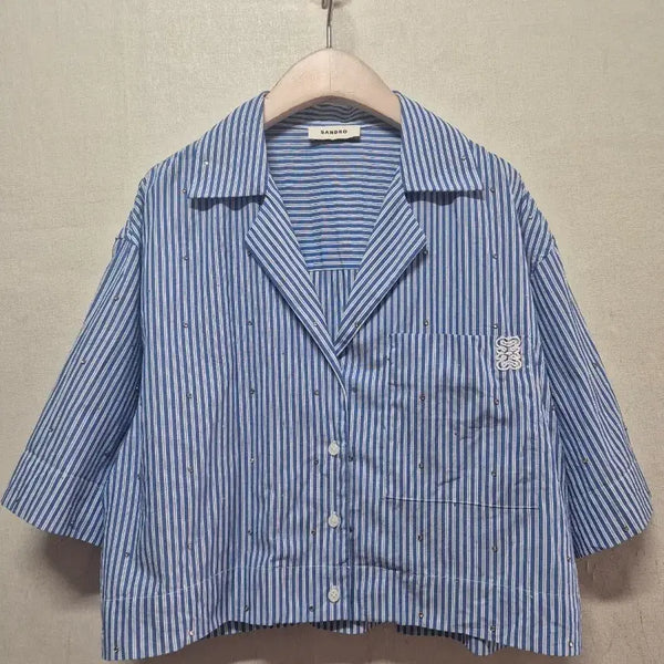 [BUNJANG] Sandro Striped Shirt / 산드로 스트라이프 셔츠