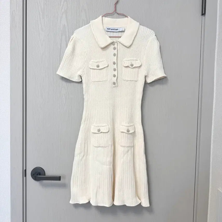 [BUNJANG] Self-Portrait Ivory Knit Dress / (s) 셀프포트레이트 아이보리 니트 원피스