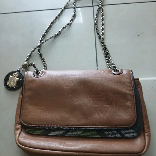 [BUNJANG] Brown Leather Shoulder Bag / 브라운 가죽 숄더백
