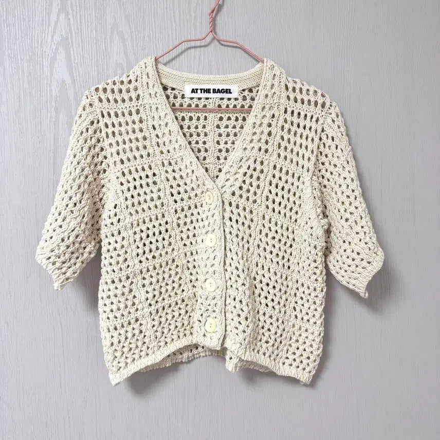 [BUNJANG] AT THE VERY BEGINNING Crochet Knit Cardigan / 엣더베이글 크로쉐 니트 가디건