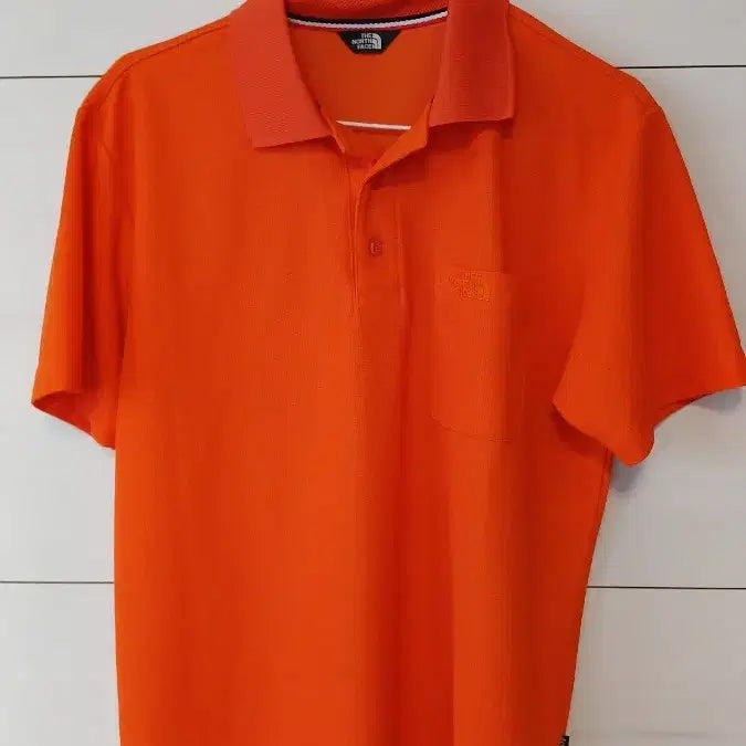 [BUNJANG] The North Face Orange Shirt - Size M (95) / 더 노스페이스 셔츠 오렌지색 m 95사이즈 팔쪽작은점얼룩