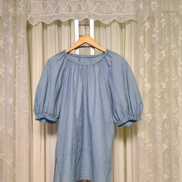 [BUNJANG] Airy Sky Blue Blouse / 바스락 하늘빛 블라우스