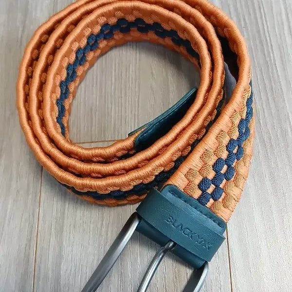 [BUNJANG] Blackyak Twisted Belt Orange/Navy / 블랙야크 꼬임 벨트 오렌지/네이비 상태좋음