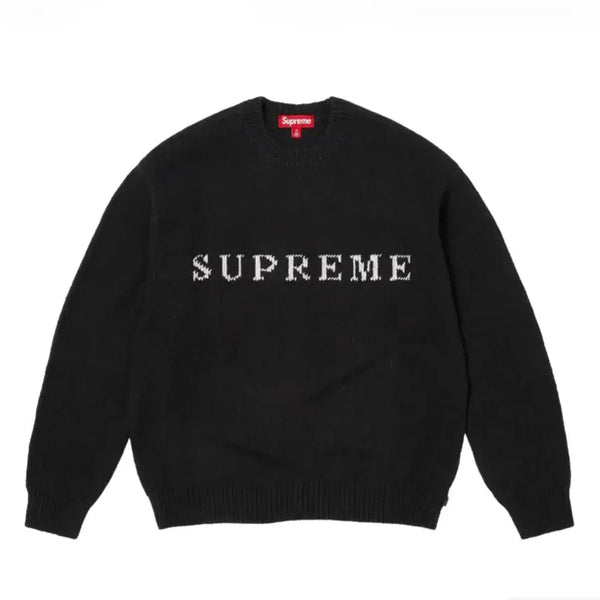 [BUNJANG] Supreme Contrast Logo Sweater Black / [XL]슈프림 콘트라스트 로고 스웨터 블랙 - 25FW
