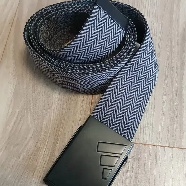 [BUNJANG] Adidas Herringbone Pattern Belt Black / 아디다스 벨트 헤링본 패턴 블랙 하자 약간칠벗김 저렴