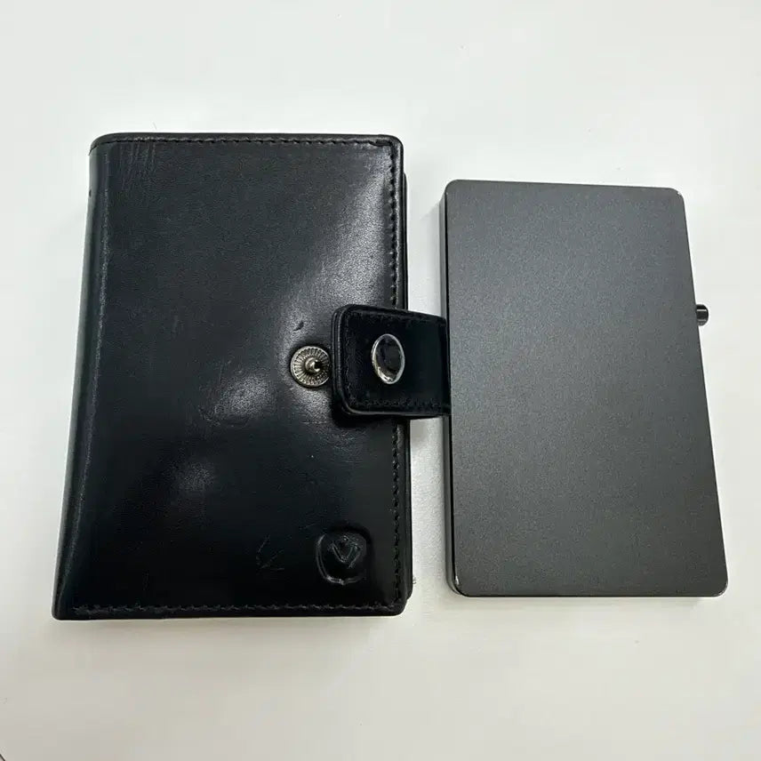 [BUNJANG] Valenta Aluminum MagSafe Card Wallet + Leather Wallet Set / 발렌타(VALENTA) 알루미늄 맥세이프 카드지갑 + 가죽지갑 세트