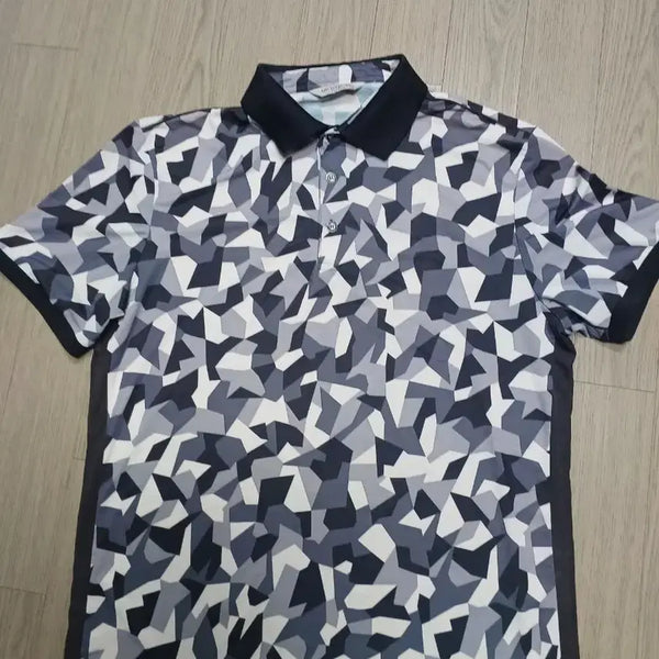 [BUNJANG] Kim Young Joo Golf Camouflage Short-Sleeve Polo Shirt (Size 105) / 김영주골프 카모플라주 반팔 카라티 골프105